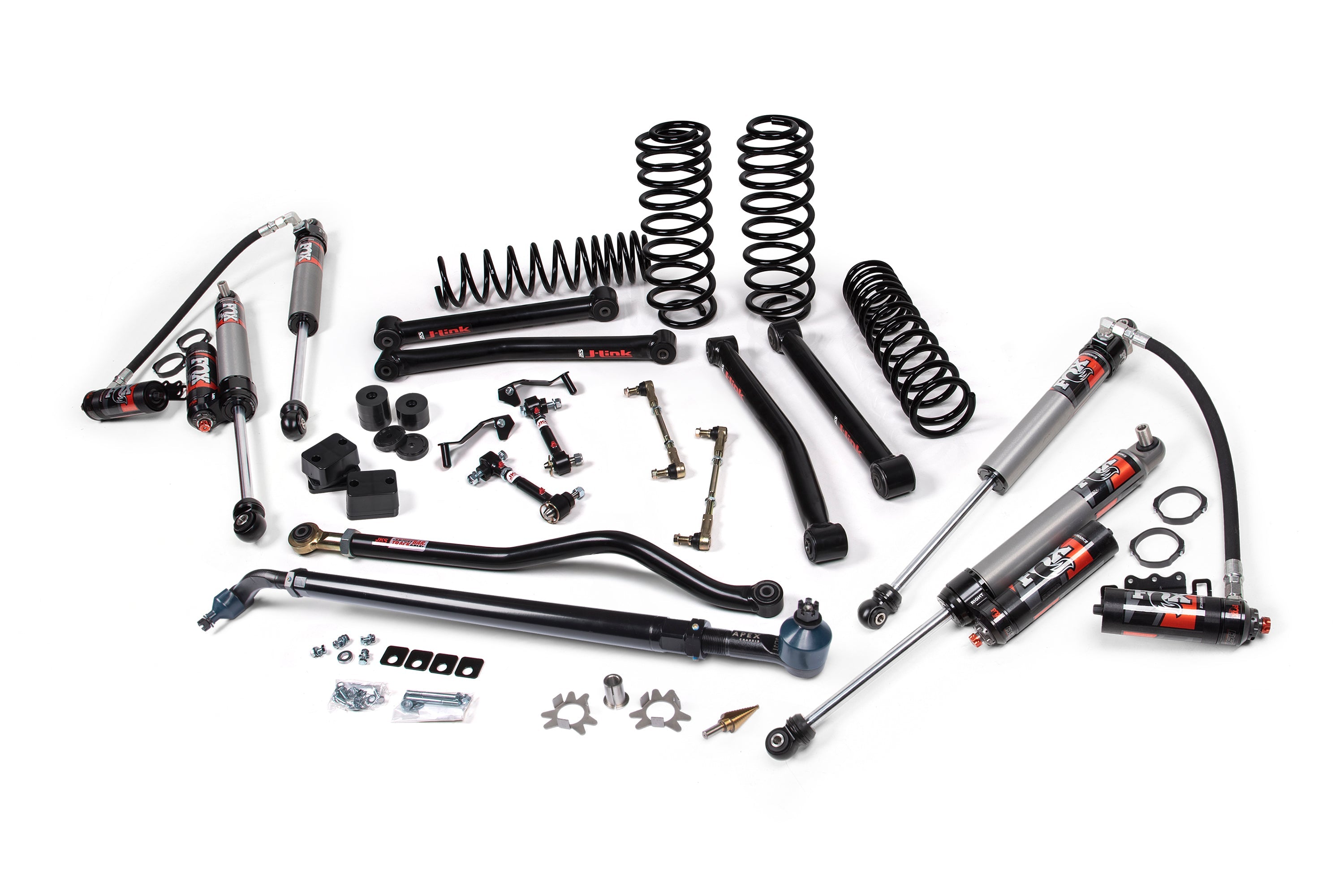 Jeep Wrangler JL 4-Door 2018-2027, JKS Manufacturing J-Konnect 4.5in Lift Kit with APEX Drag Link Flip Kit, view 4