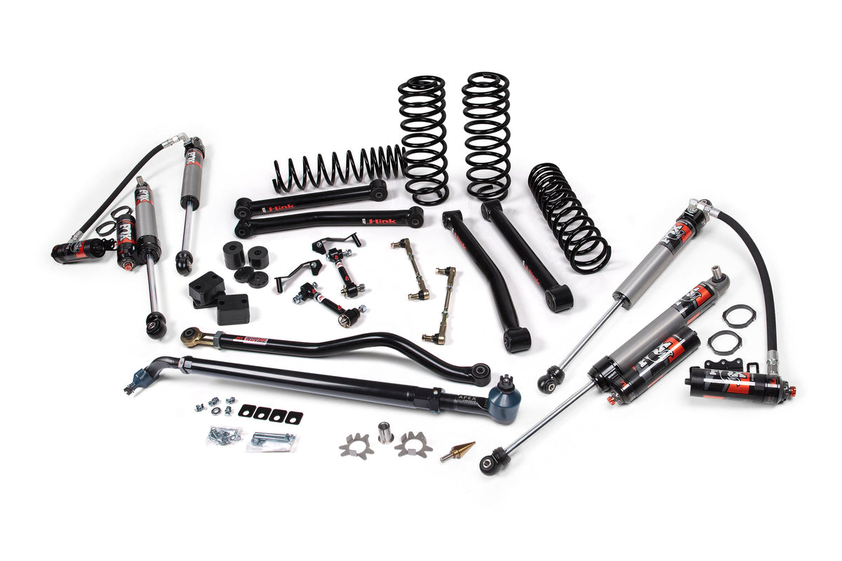 Jeep Wrangler JL 4-Door 2018-2027, JKS Manufacturing J-Konnect 4.5in Lift Kit with APEX Drag Link Flip Kit, view 4