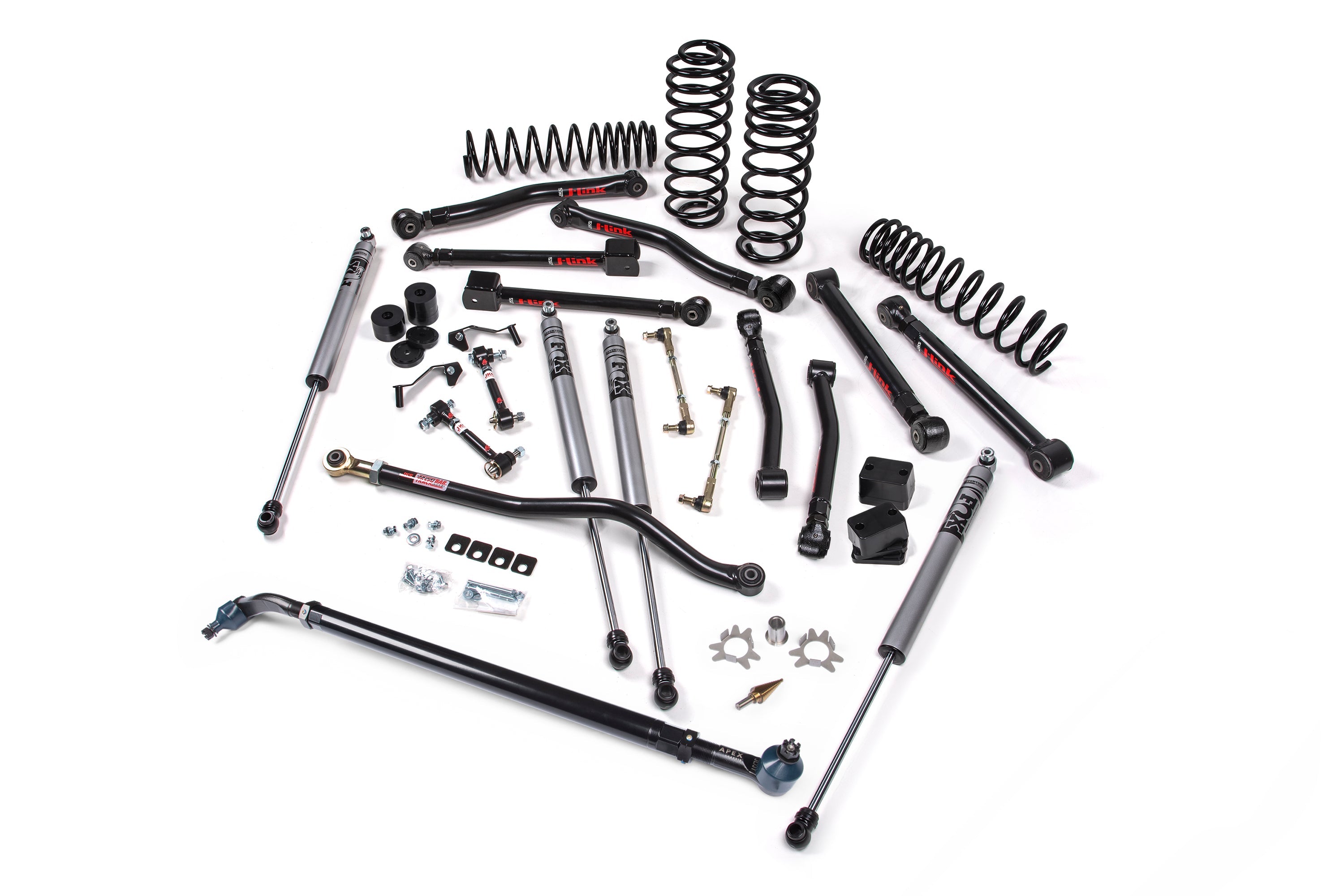 Jeep Wrangler JL 4-Door 2018-2027, JKS Manufacturing J-Krawl 4.5in Lift Kit with APEX Drag Link Flip Kit, view 2