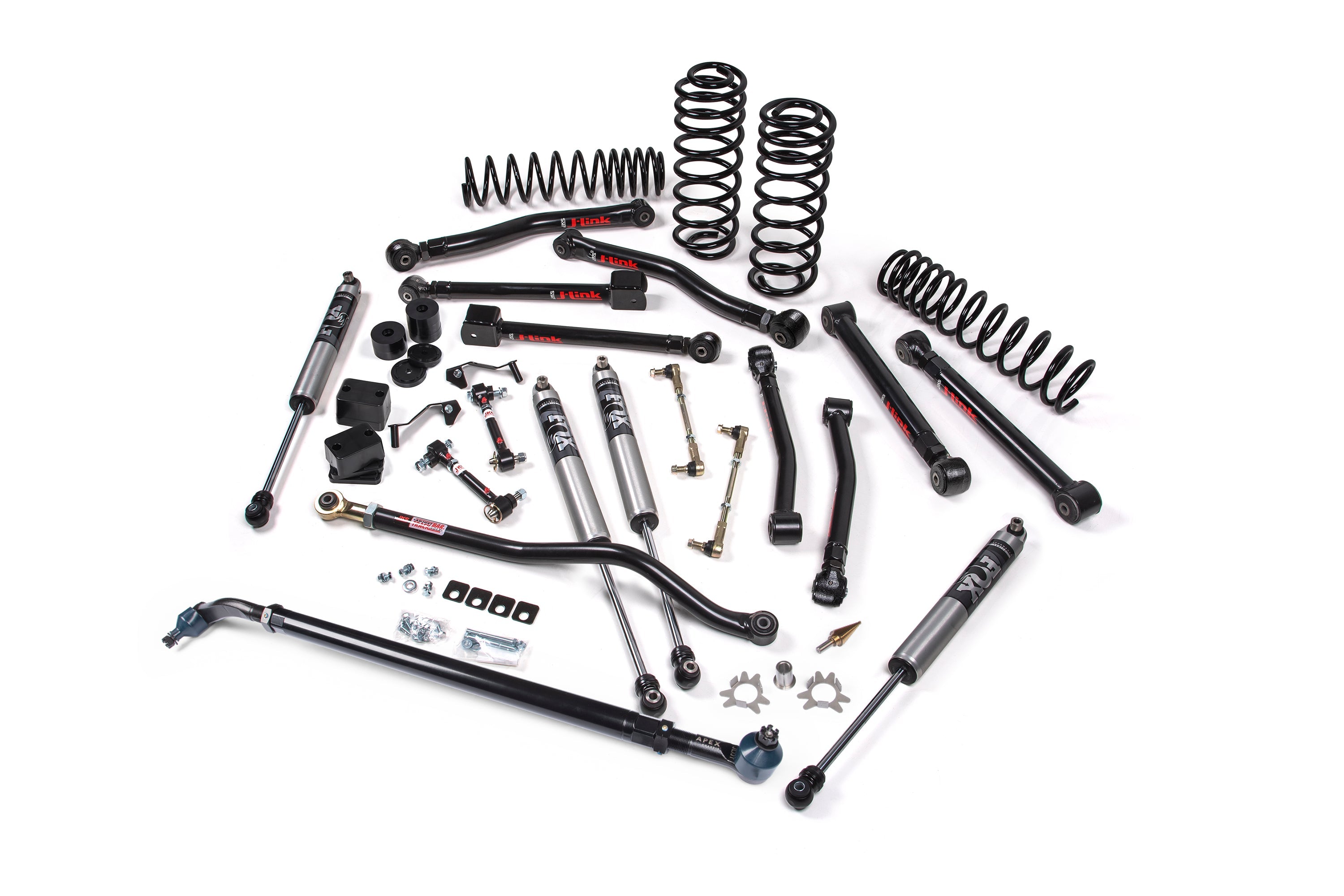 Jeep Wrangler JL 4-Door 2018-2027, JKS Manufacturing J-Krawl 4.5in Lift Kit with APEX Drag Link Flip Kit, view 3