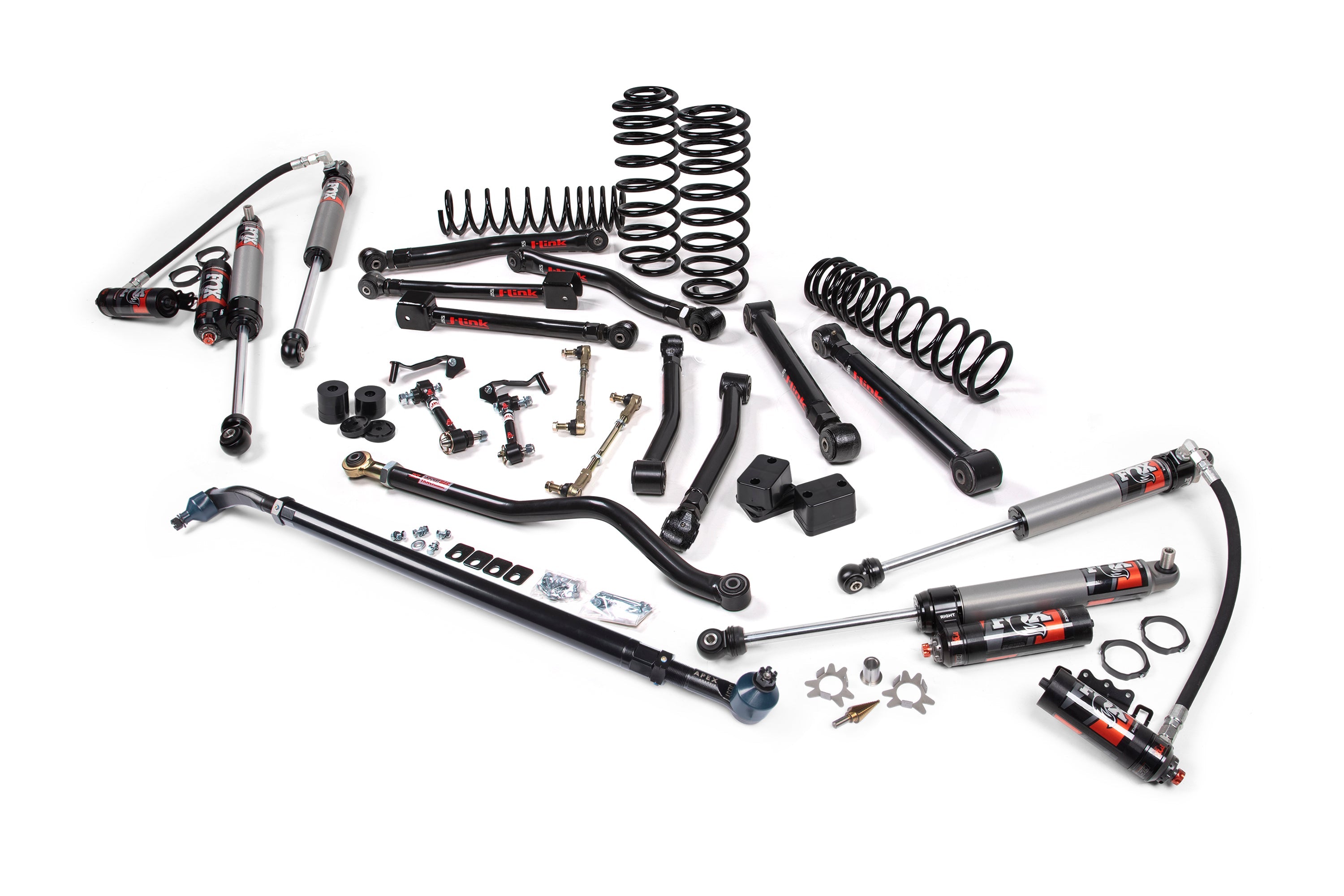 Jeep Wrangler JL 4-Door 2018-2027, JKS Manufacturing J-Krawl 4.5in Lift Kit with APEX Drag Link Flip Kit, view 4
