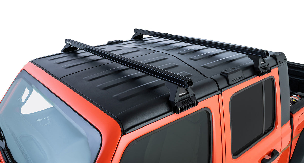 Jeep Wrangler JL 4-Door 2018-2026 & Gladiator JT 2020-2026, Rhino-Rack Heavy Duty RL110 2 Bar Roof Rack, Black, view 8
