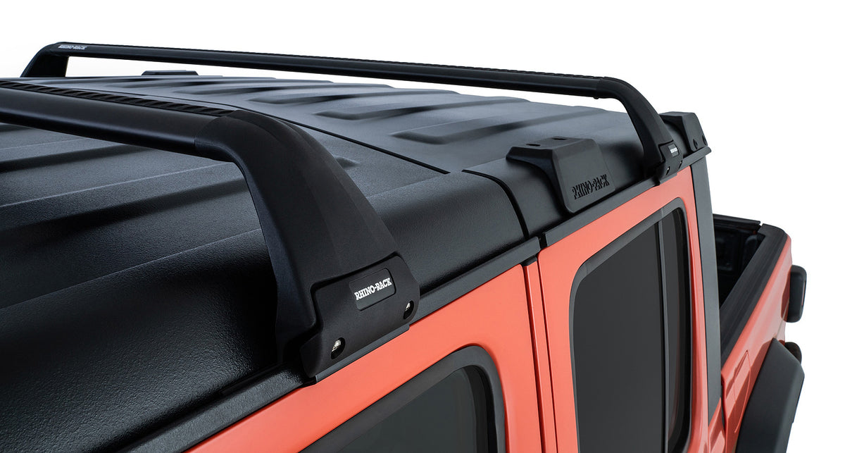 Jeep Wrangler JK/JL 4-Door & Gladiator JT 2007-2026, Rhino-Rack Vortex SG 2-Bar Roof Rack, Black, view 3