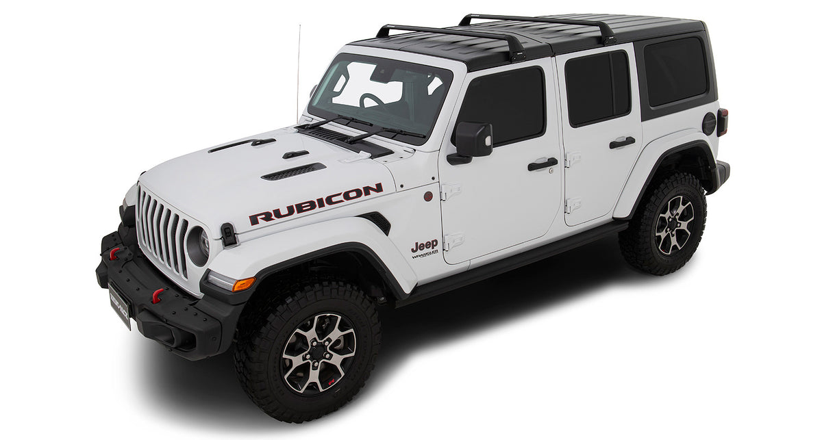 Jeep Wrangler JK/JL 4-Door & Gladiator JT 2007-2026, Rhino-Rack Vortex SG 2-Bar Roof Rack, Black, view 6