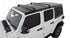 Jeep Wrangler JK/JL 4-Door & Gladiator JT 2007-2026, Rhino-Rack Vortex SG 2-Bar Roof Rack, Black, view 8