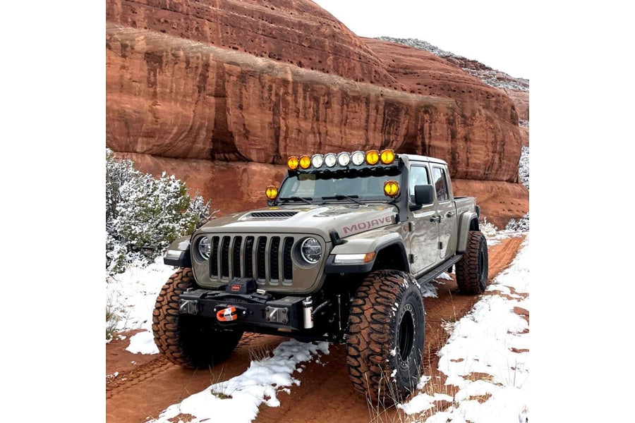 Jeep Wrangler JL 392 & Gladiator JT Mojave KC HiLiTES 50in Light Bar Overhead Mount Bracket Set