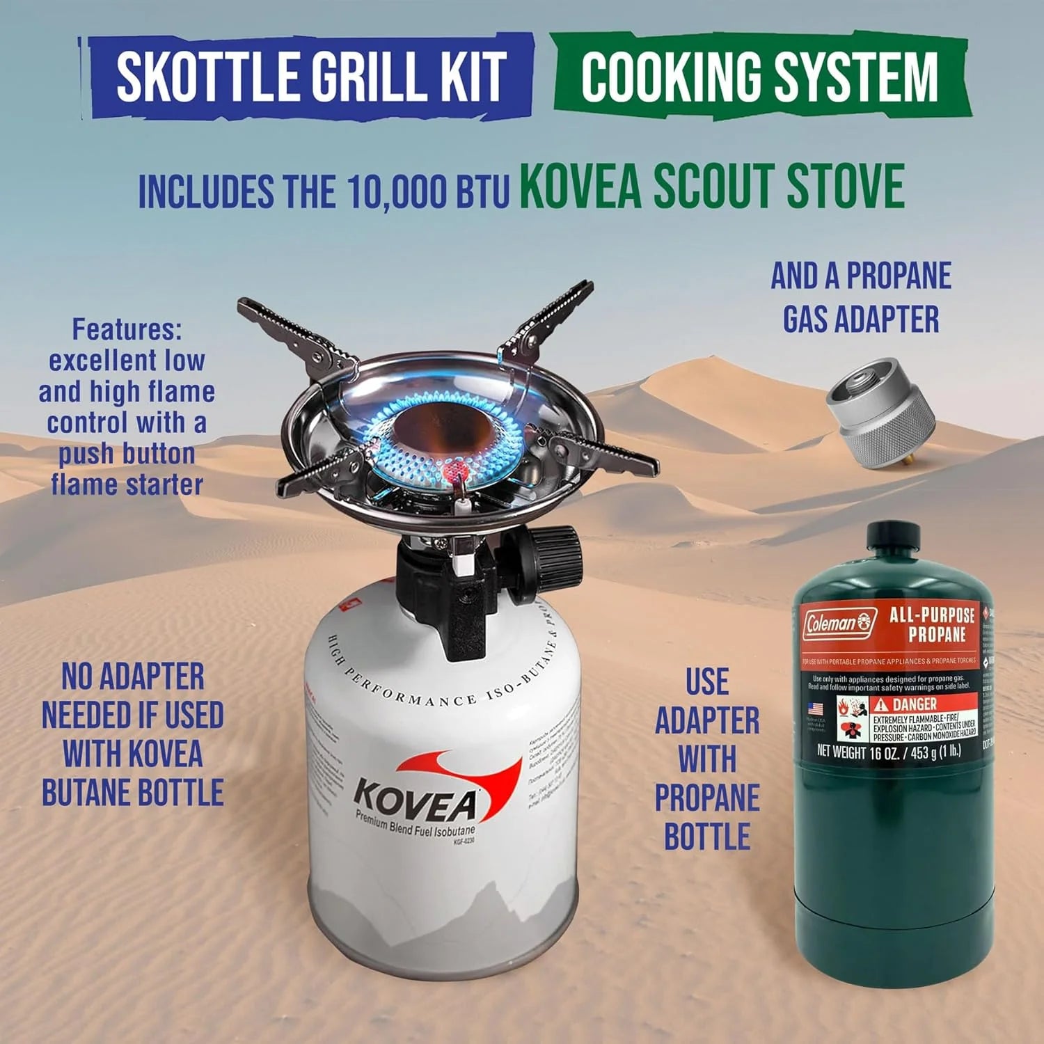 TemboTusk Adjustable Skottle Grill Kit