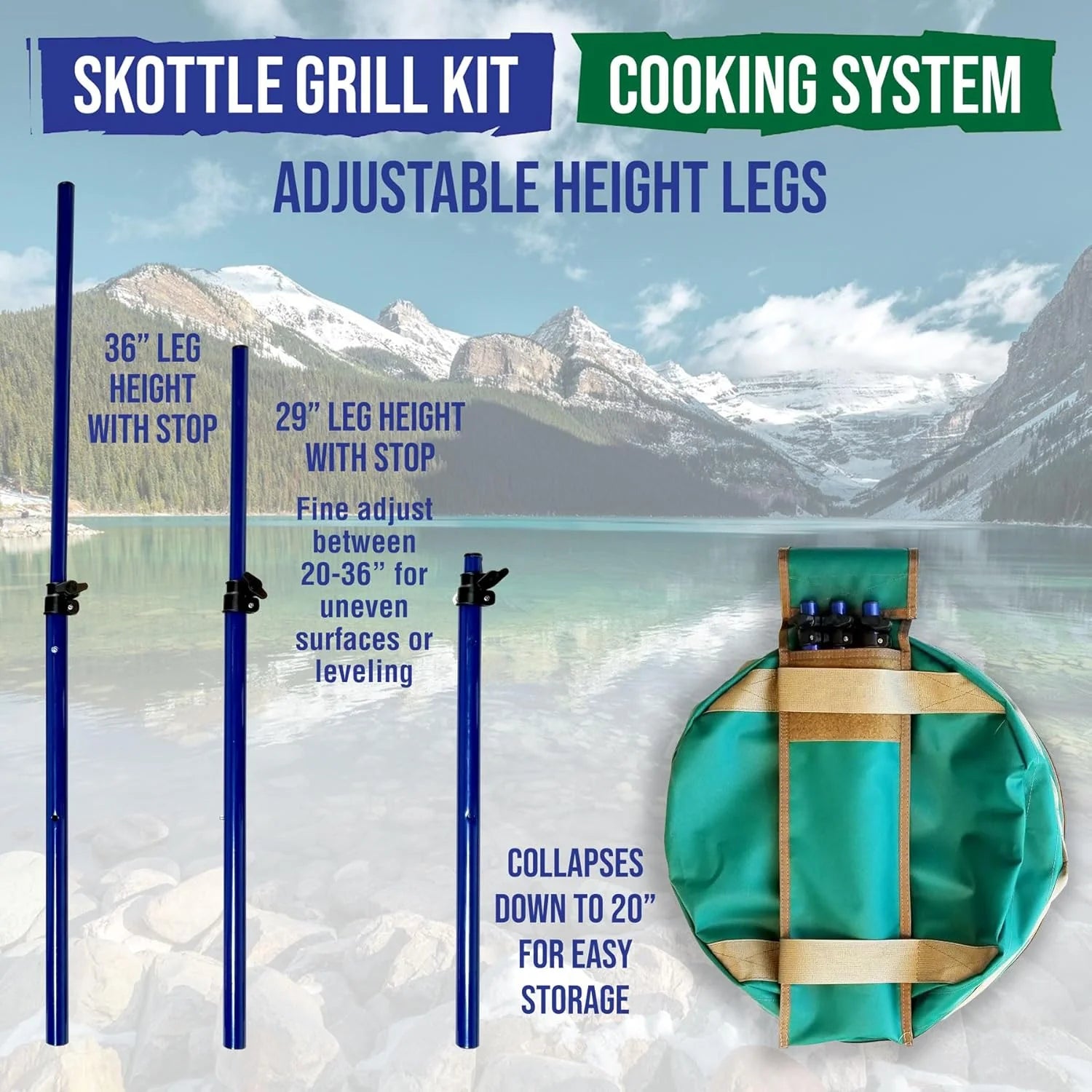 TemboTusk Adjustable Skottle Grill Kit
