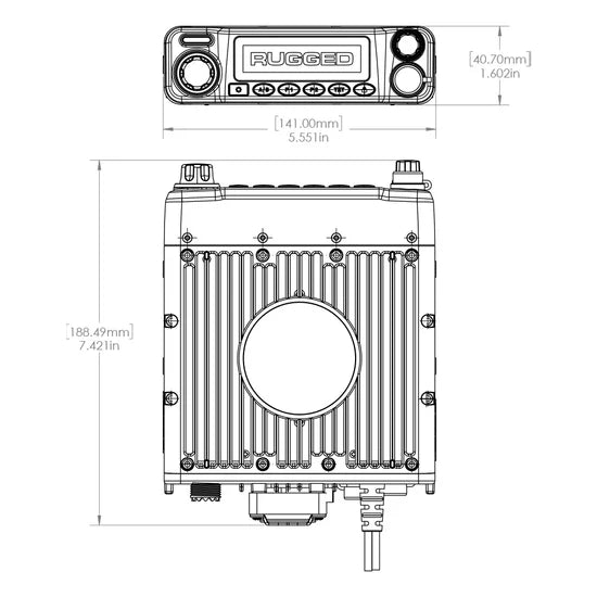Rugged Radios G1 ADVENTURE SERIES Waterproof GMRS Mobile Radio