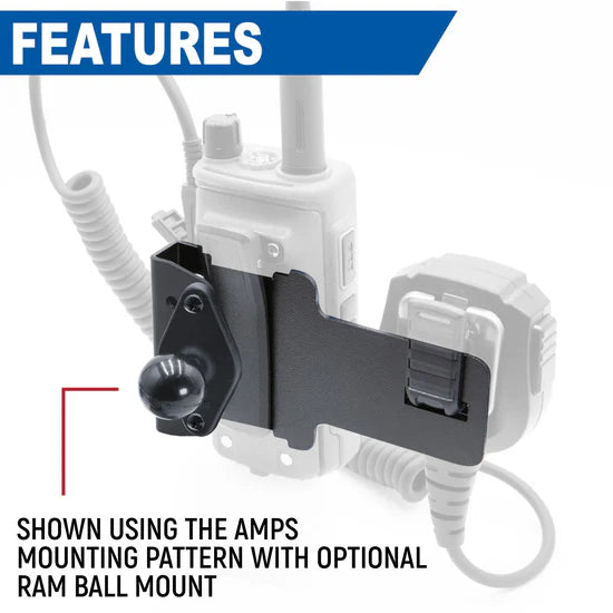 Rugged Radios Radio and Speaker Mic Mount for Handheld Radios