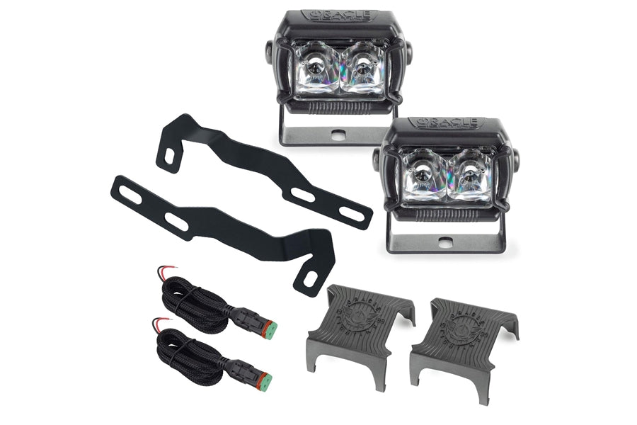 2016-23 Toyota Tacoma Oracle A-Pillar Hood Mount Brackets w/ VEGA Series Spotlights