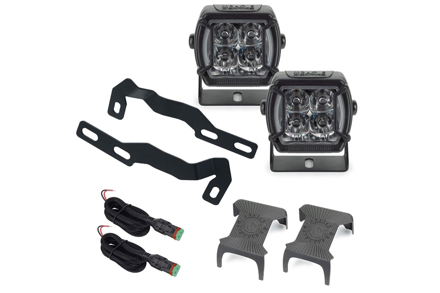 2016-23 Toyota Tacoma Oracle A-Pillar Hood Mount Brackets w/ VEGA Series Spotlights