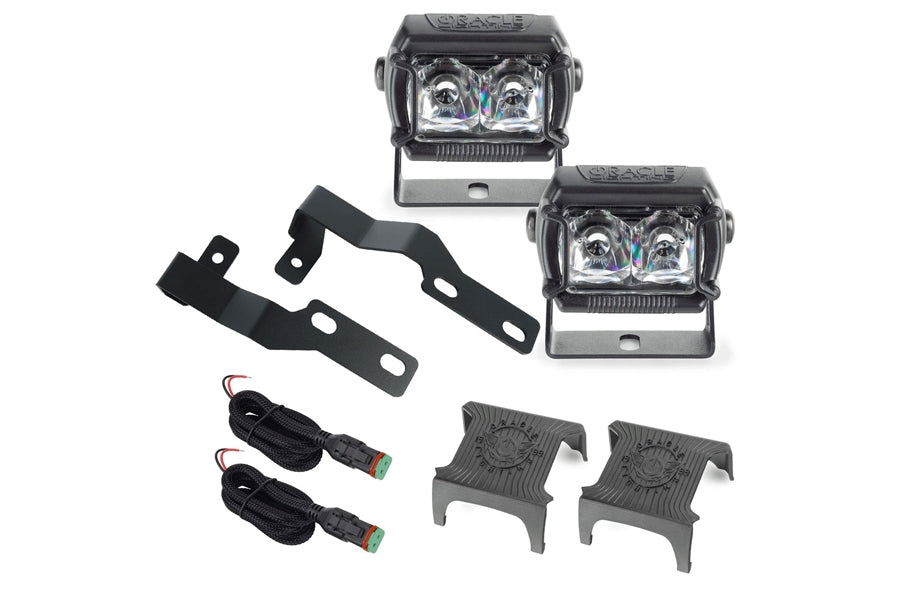 2005-14 Toyota Tacoma Oracle A-Pillar Hood Mount Brackets w/ VEGA Series Spotlights