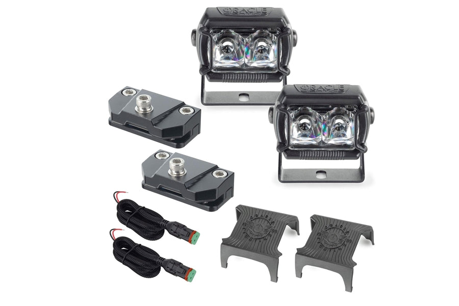 Oracle Universal A-Pillar Hood Mount Brackets w/ VEGA Series Spotlights