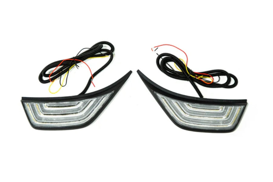Outside Line Motoring LED Fender Vent Sequential Sidemarkers - Clear - JL