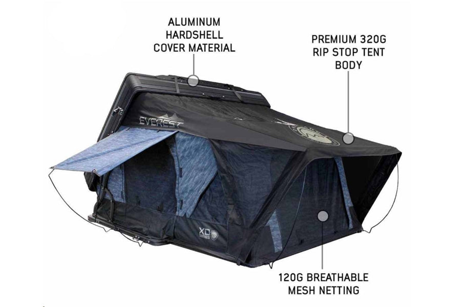 Overland Vehicle Systems XD Everest Cantilever Aluminum Hard Shell Roof Top Tent, 4 Person