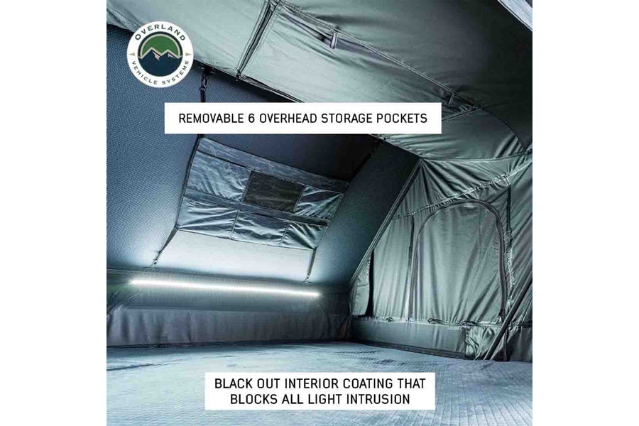 Overland Vehicle Systems XD Everest Cantilever Aluminum Hard Shell Roof Top Tent, 4 Person