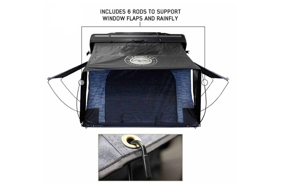 Overland Vehicle Systems XD Everest Cantilever Aluminum Hard Shell Roof Top Tent, 4 Person