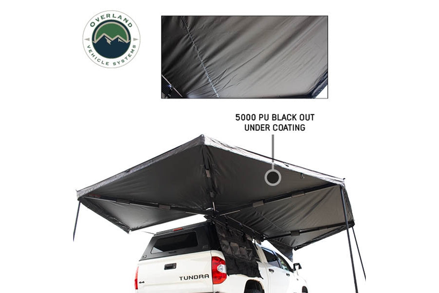 Overland Vehicle Systems XD Nomadic 270 Awning w/ Lights, Grey