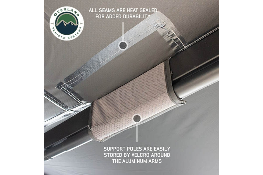 Overland Vehicle Systems XD Nomadic 270 Awning w/ Lights, Grey