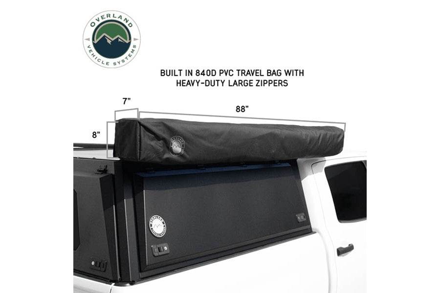 Overland Vehicle Systems XD Nomadic 270 Awning w/ Lights, Grey