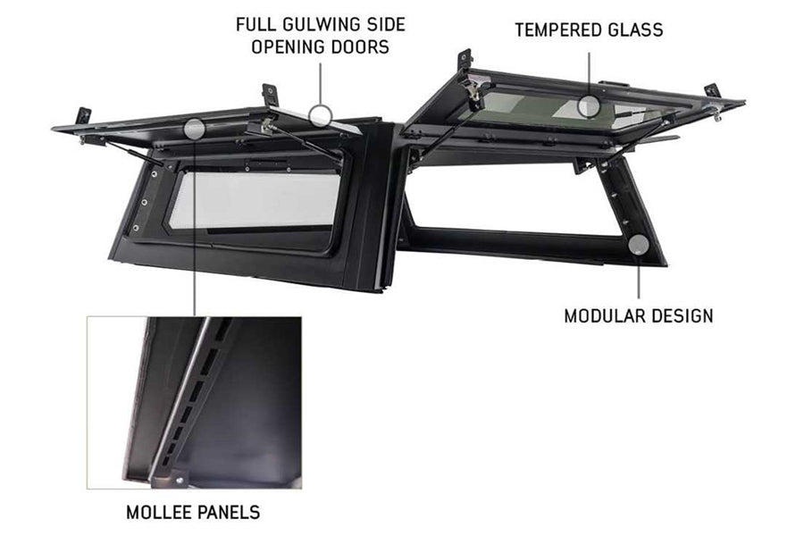 2016-23 Toyota Tacoma Overland Vehicle Systems Expedition Truck Cap (5ft Bed)