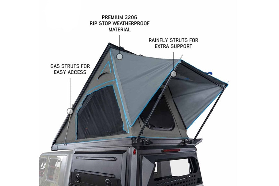 Jeep Gladiator JT Overland Vehicle Systems MagPak Camper Shell & Roof Top Tent Combo (5ft Bed)