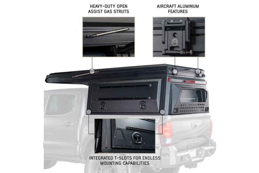 Jeep Gladiator JT Overland Vehicle Systems MagPak Camper Shell & Roof Top Tent Combo (5ft Bed)
