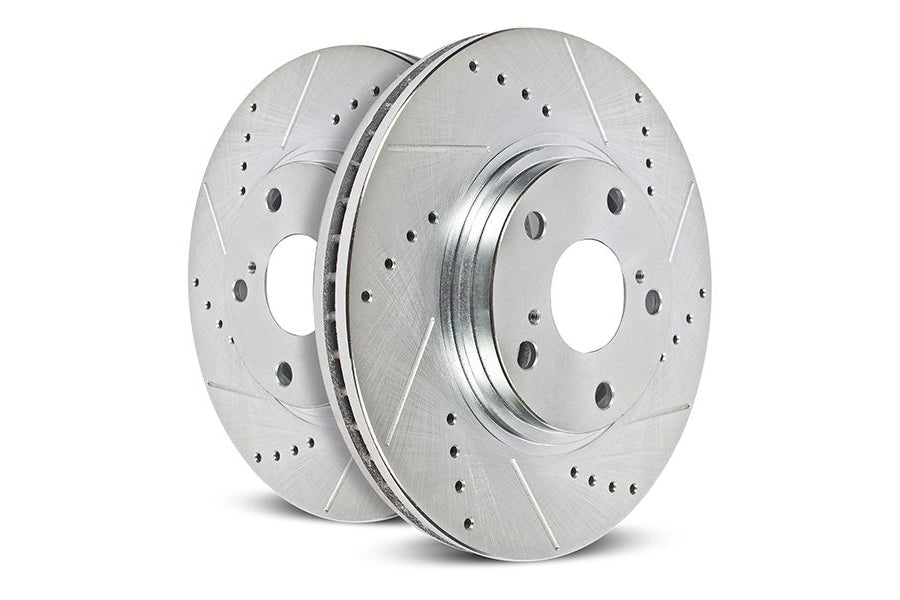 2003-2009 Toyota 4Runner & 2005-2023 Toyota Tacoma Power Stop Evolution Drilled & Slotted Front Rotors