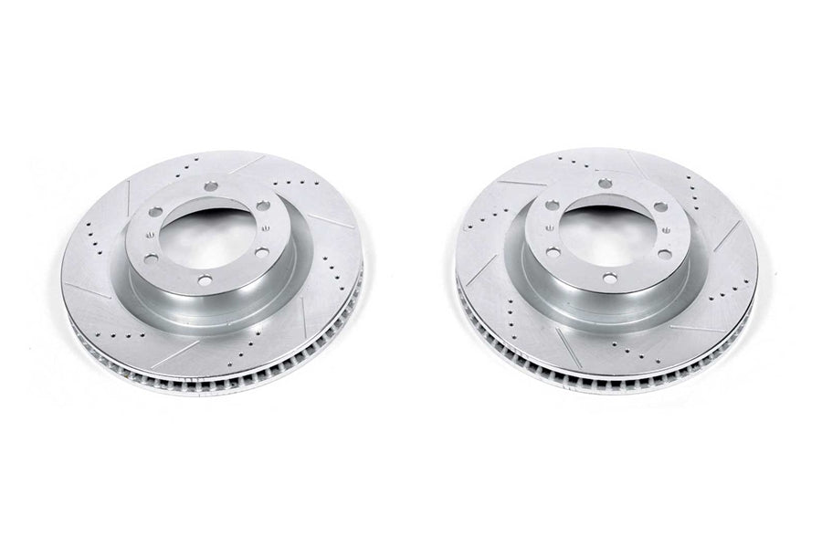 2010-2024 Toyota 4Runner Power Stop Evolution Drilled and Slotted Performance Rotors, Front