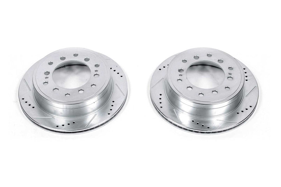 2010-2024 Toyota 4Runner Power Stop Evolution Drilled and Slotted Rotors, Rear