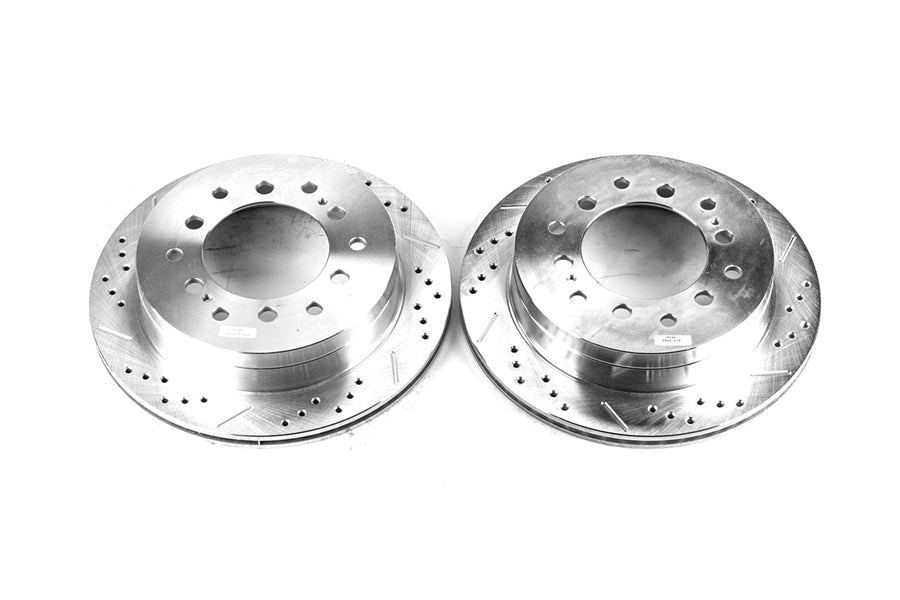 2003-09 Toyota 4Runner Power Stop Evolution Drilled & Slotted Plated Rotors, Rear
