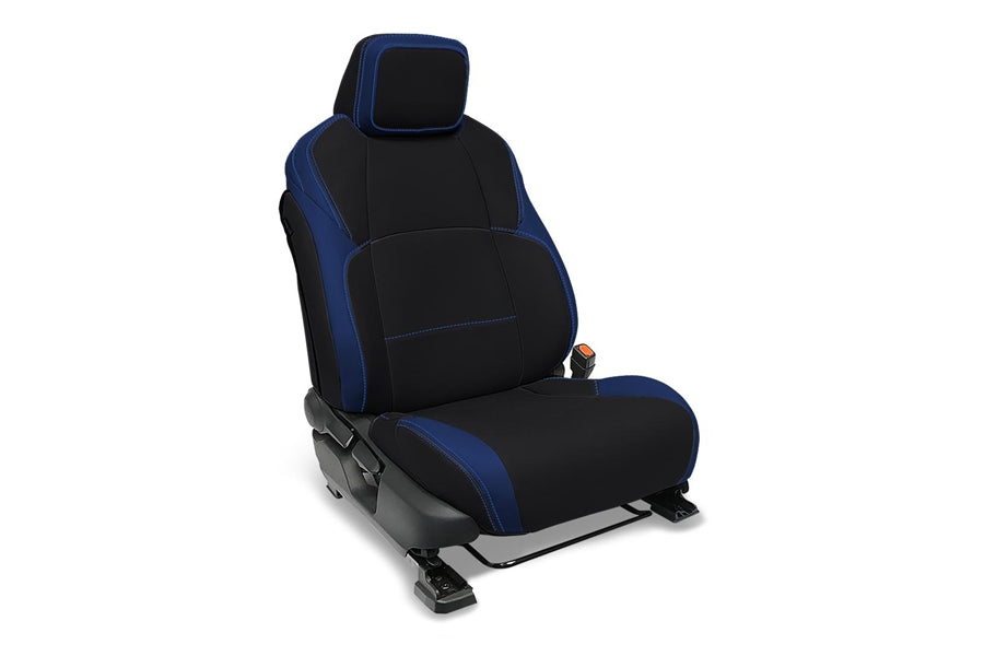 2024-25 Toyota Tacoma PRP Front Seat Covers, Black and Blue - Pair
