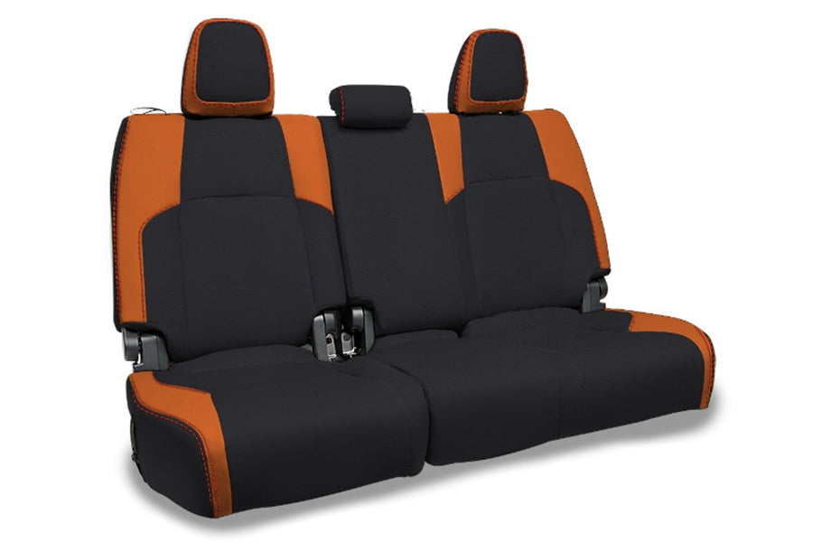 2024-25 Toyota Tacoma PRP Rear Bench Covers - Black and Orange
