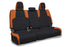 2024-25 Toyota Tacoma PRP Rear Bench Covers - Black and Orange