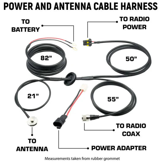 Jeep Wrangler JL & Gladiator JT Rugged Radios Two Way GMRS Mobile Radio Kit - 25 Watt