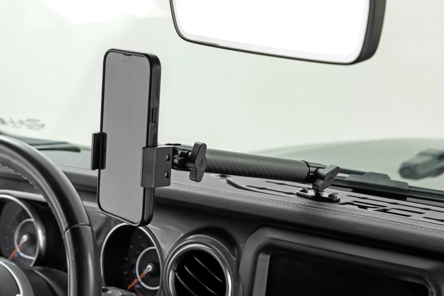 2018-26 Jeep Wrangler JL/Gladiator JT Rough Country Dash Mount w/ 8in Extension Arm