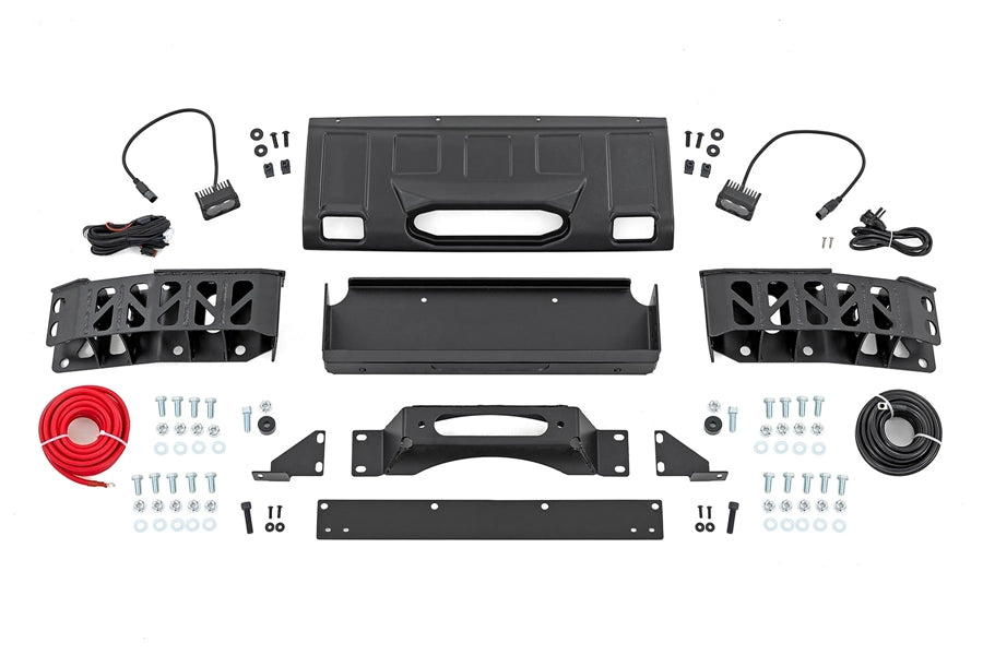 2024-25 Toyota Land Cruiser Rough Country Hidden Winch Mount w/ LED Fog Lights