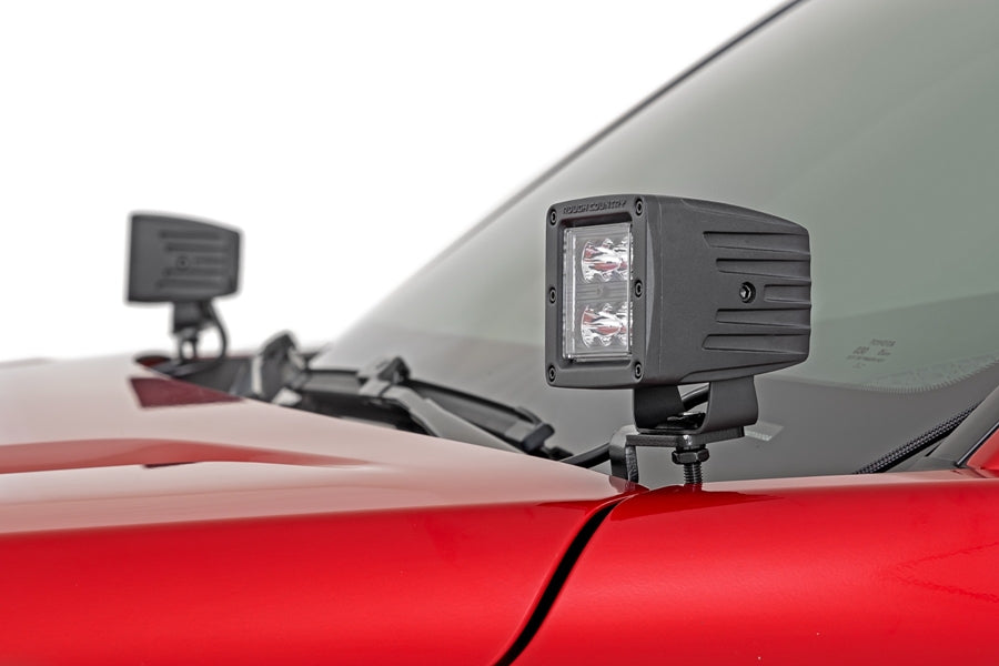 2024-25 Toyota Tacoma Rough Country Black Series LED Ditch Light Kit (Spot Beam)