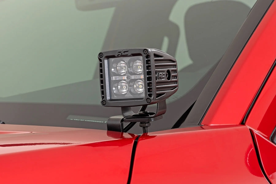2024-25 Toyota Tacoma Rough Country Black Series LED Ditch Light Kit (Amber DRL)