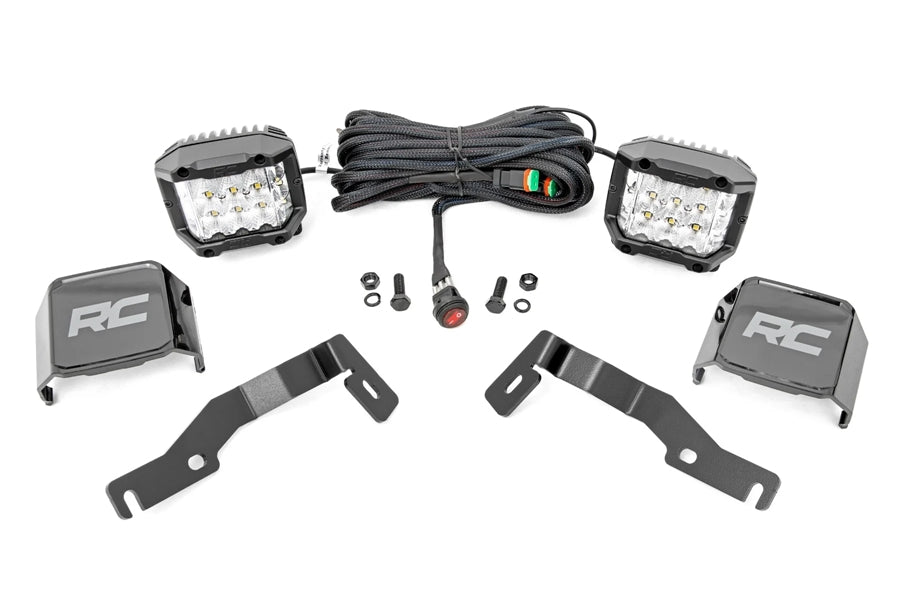 2024-25 Toyota Tacoma Rough Country 3in Osram Wide Angle Series LED Light Kit