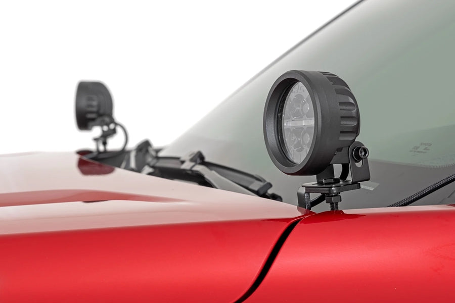 2024-25 Toyota Tacoma 3.5in Round LED Ditch Light Kit (Amber DRL)