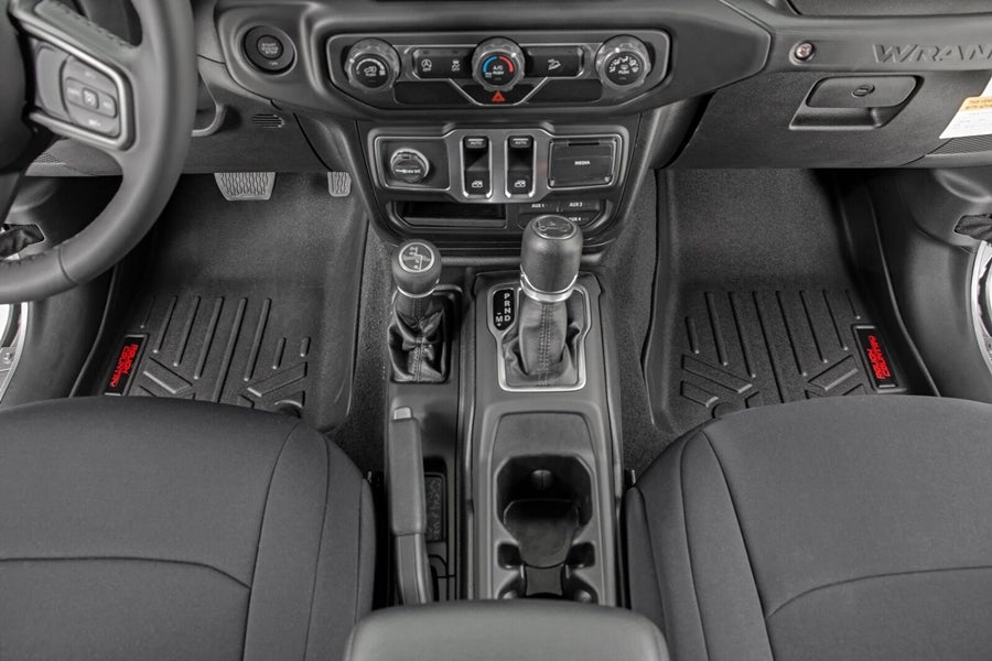 2020-25 Jeep Gladiator JT Rough Country Front Floor Mats - Black