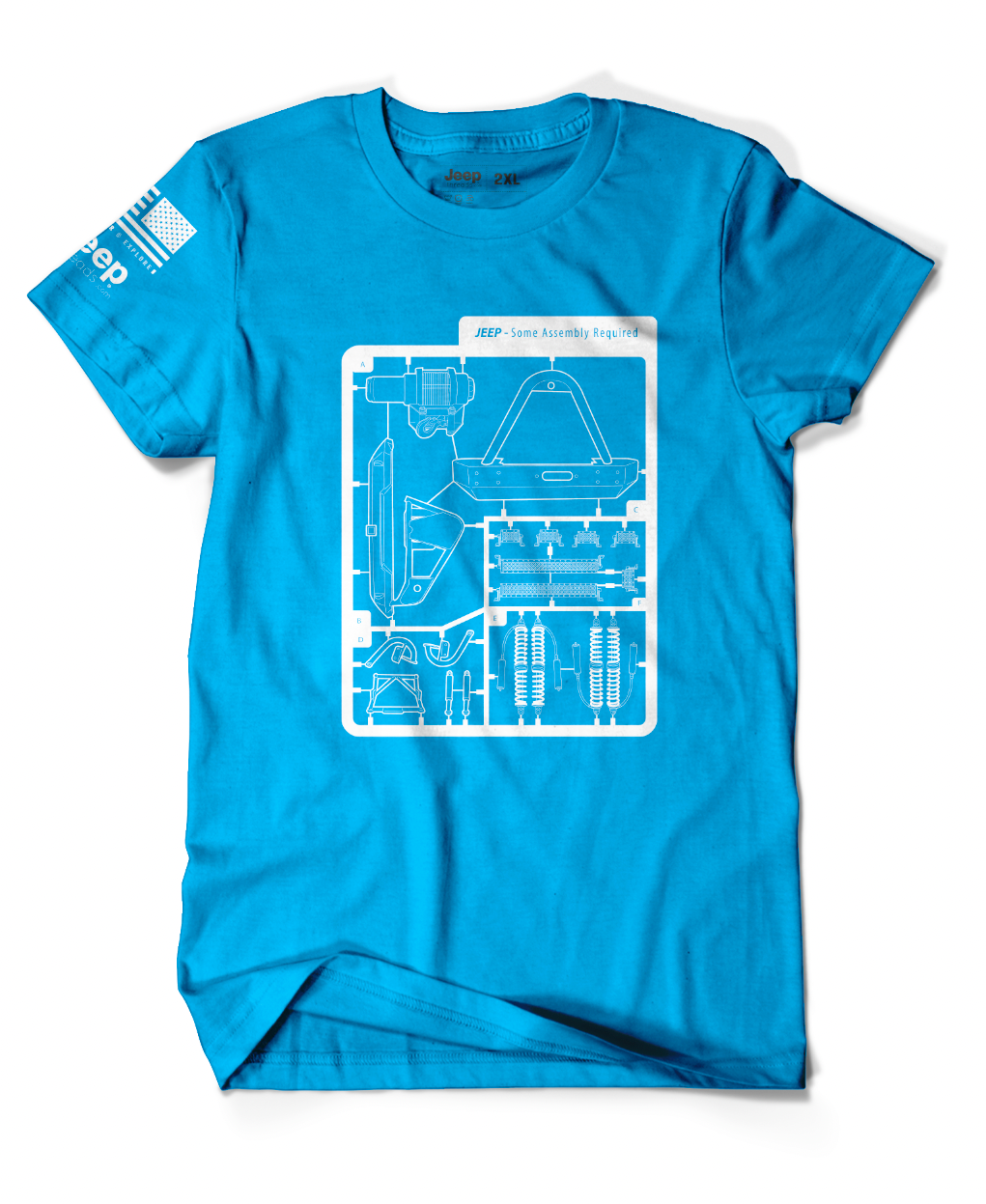Some Assembly Required T-Shirt - Electric Blue