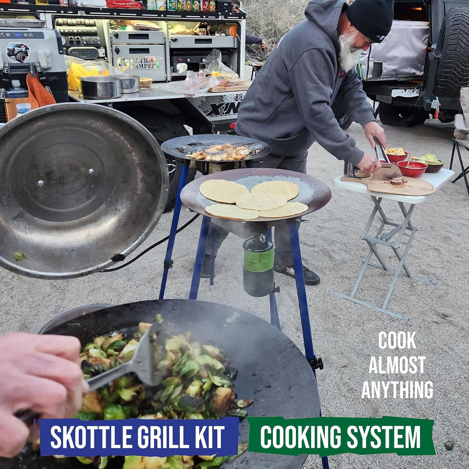 TemboTusk Adjustable Skottle Grill Kit