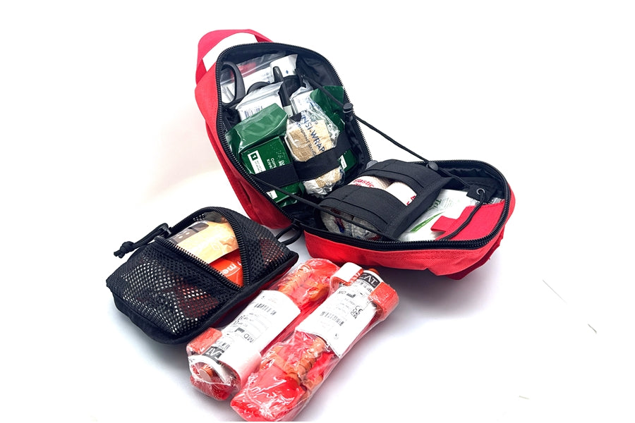 Trail Recon Vehicle Trauma First Aid Kit - Red