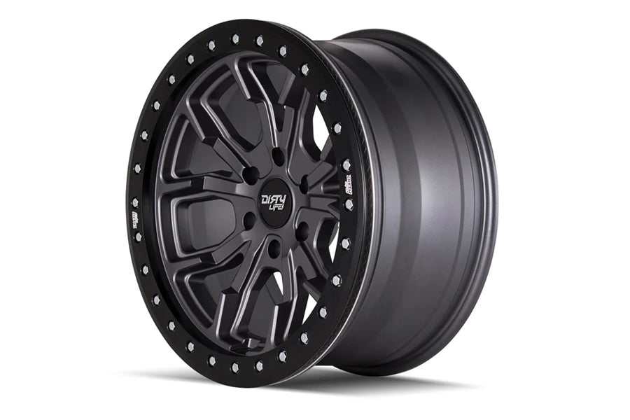 Toyota 4Runner/Tacoma/Tundra Dirty Life DT-1 9303 Beadlock Wheel, 17x9 6x139.7 -12mm - Gunmetal Grey