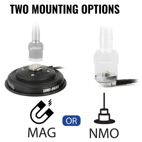 Rugged Radios UNI-MAG Universal NMO or Magnetic Antenna Mount