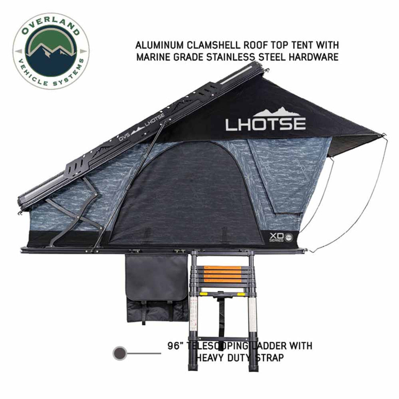 Overland Vehicle Systems XD Lhotse Clamshell Aluminum Hard Shell Roof Top Tent