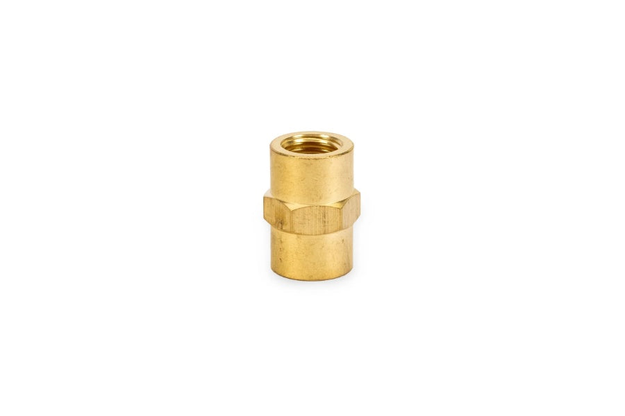 AccuAir Suspension Brass Straight Female Coupling 1/4in NPT to 1/4in NPT
